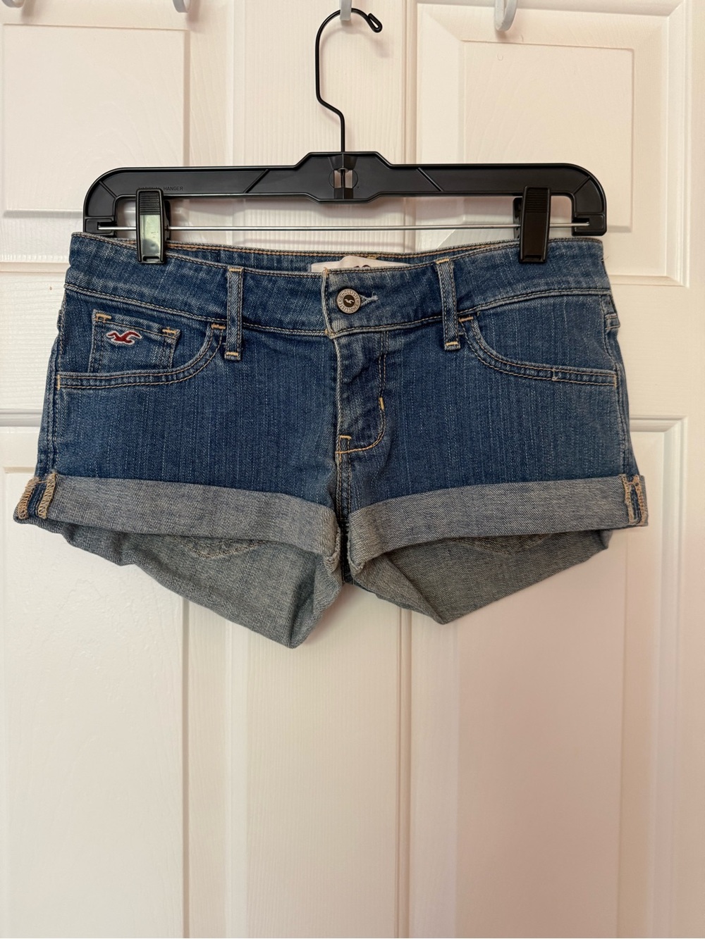 Hollister Blue Cuffed Denim Shorts